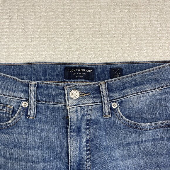 LUCKY BRAND Ava Super Skinny Medium Wash Denim Mid-Rise Jeans Size 4 / 27 Ankle - Picture 5 of 10